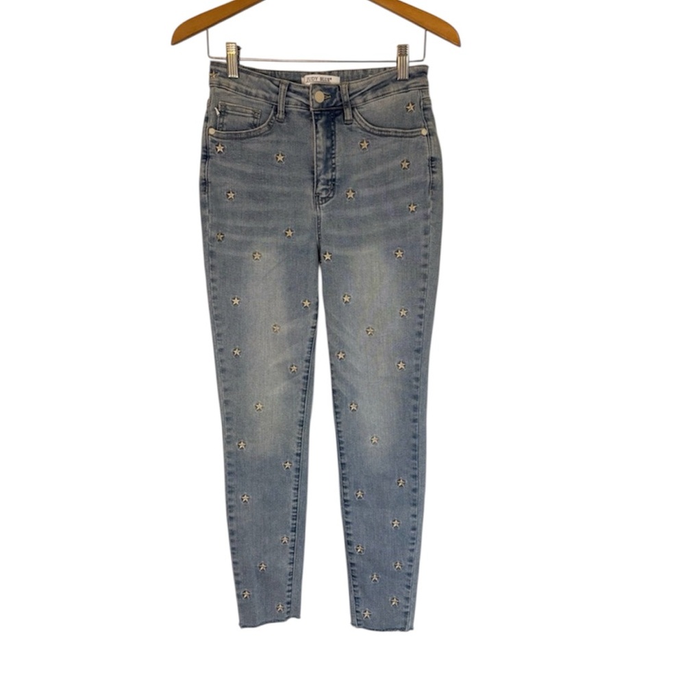 Judy Blue Star Embroidered Jeans High Waist Skinny Fit Size 5/27 - Picture 14 of 14